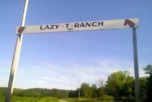 Entrance to the Lazy T Ranch in NE Kansas